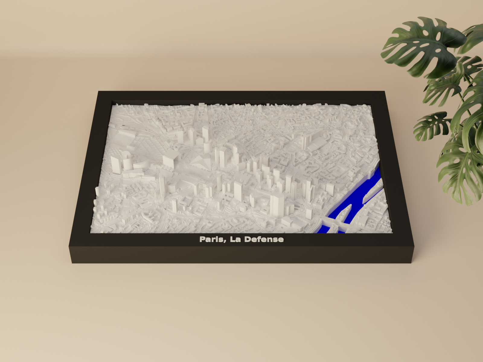 Paris, La Defense, France - 3D Miniature