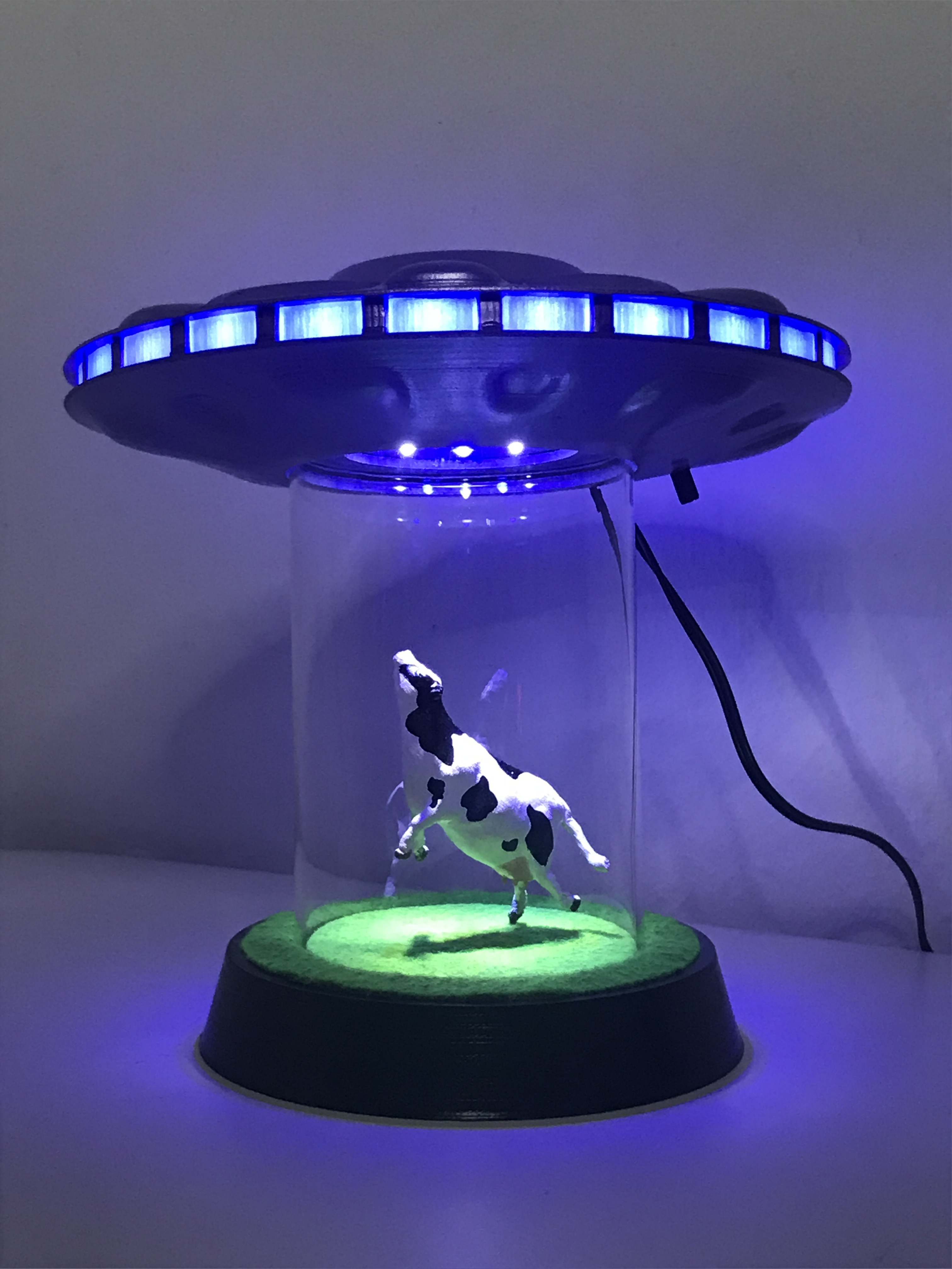 UFO Abduction Lamp with blinking lights