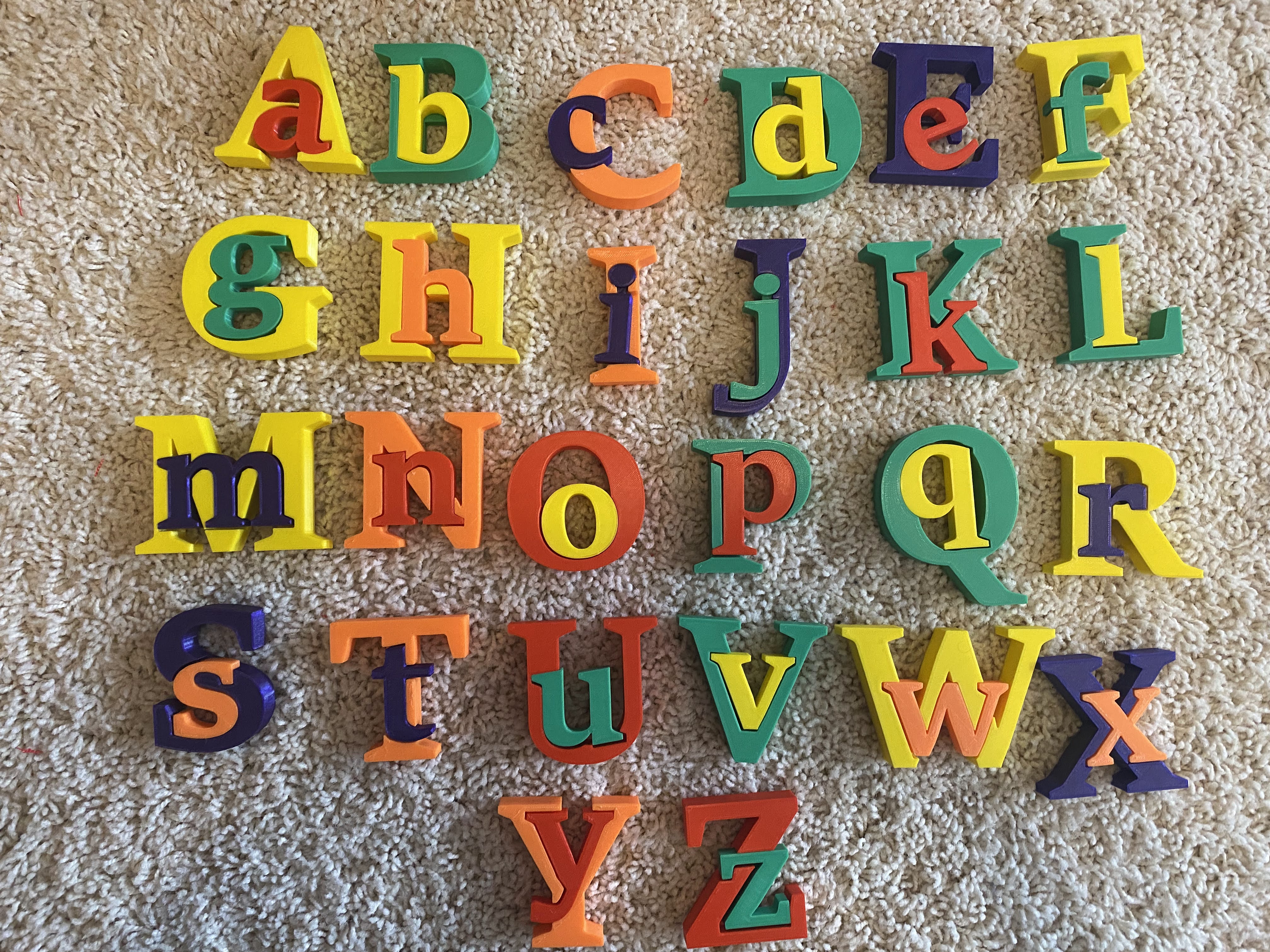 Miniatura 3 do modelo 3D Nesting Alphabet letters