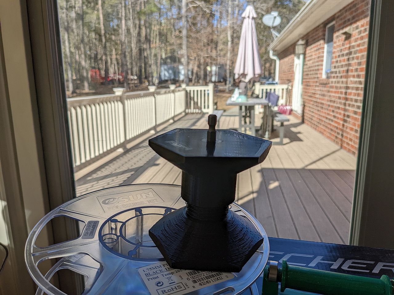 Filament spool drill mount - updated
