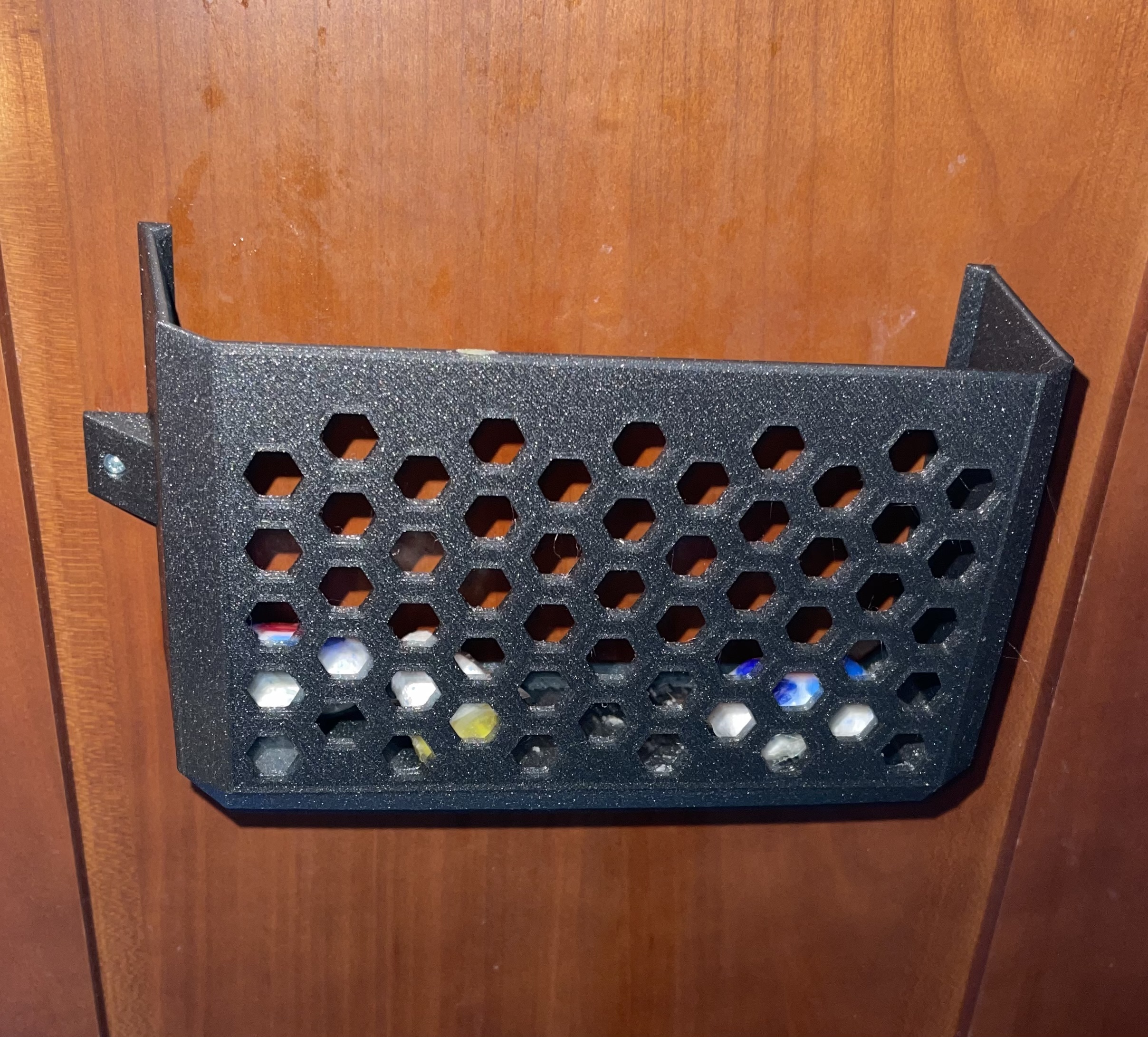 Kitchen door container for dishwasher tablets v2