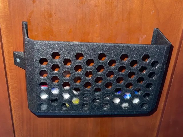 Kitchen door container for dishwasher tablets v2
