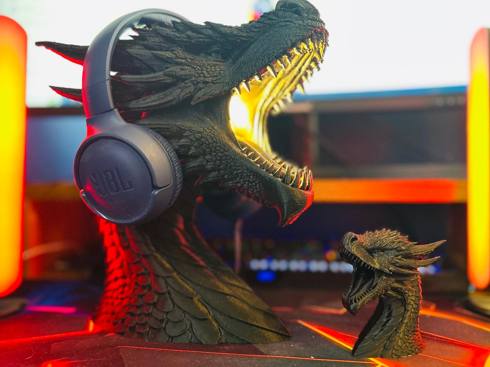 Dragon headphone light stand by BondFire | Download free STL model ...
