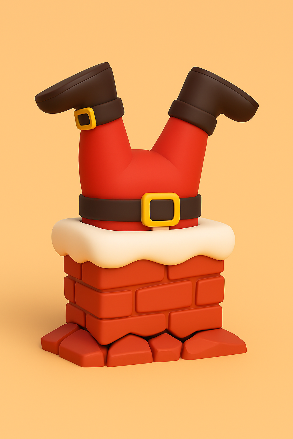 Santa Stuck in Chimney