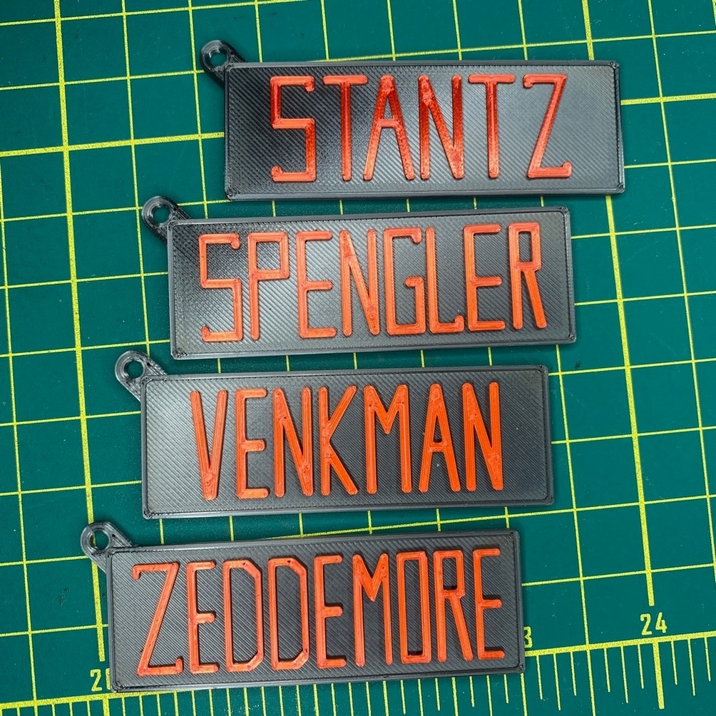 Miniatura 2 do modelo 3D Ghostbusters Nametag Keychains