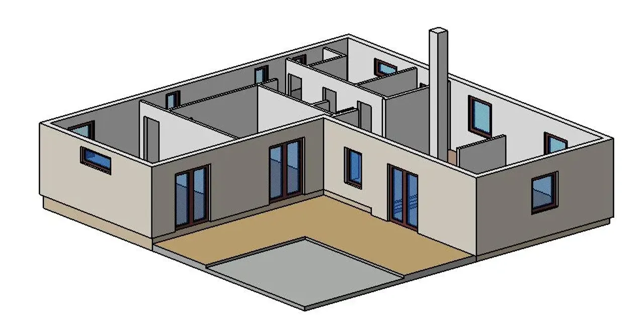 L-Shaped House with Terrace by Michal K | Download free STL model |  Printables.com, image size:1280x636