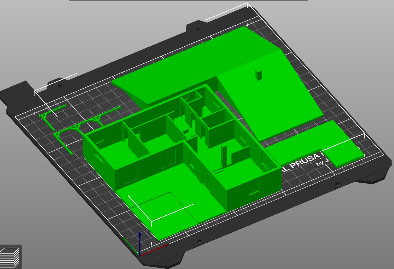 L-Shaped House with Terrace by Michal K | Download free STL model ...