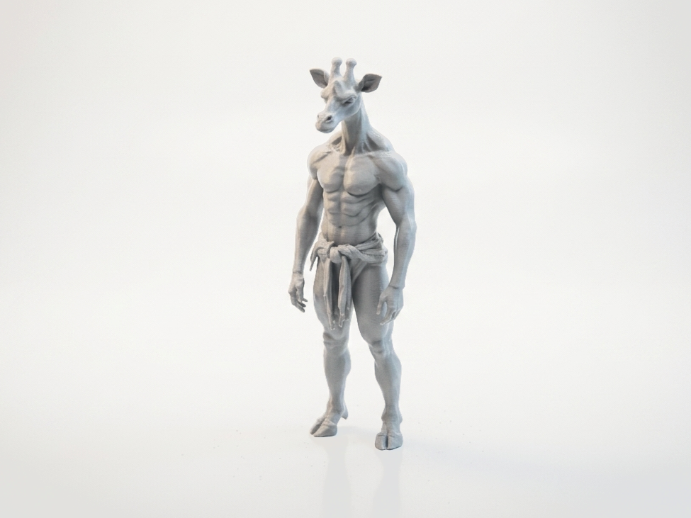 Giraffe Man Humanoid Fantasy Creature 3D Printable