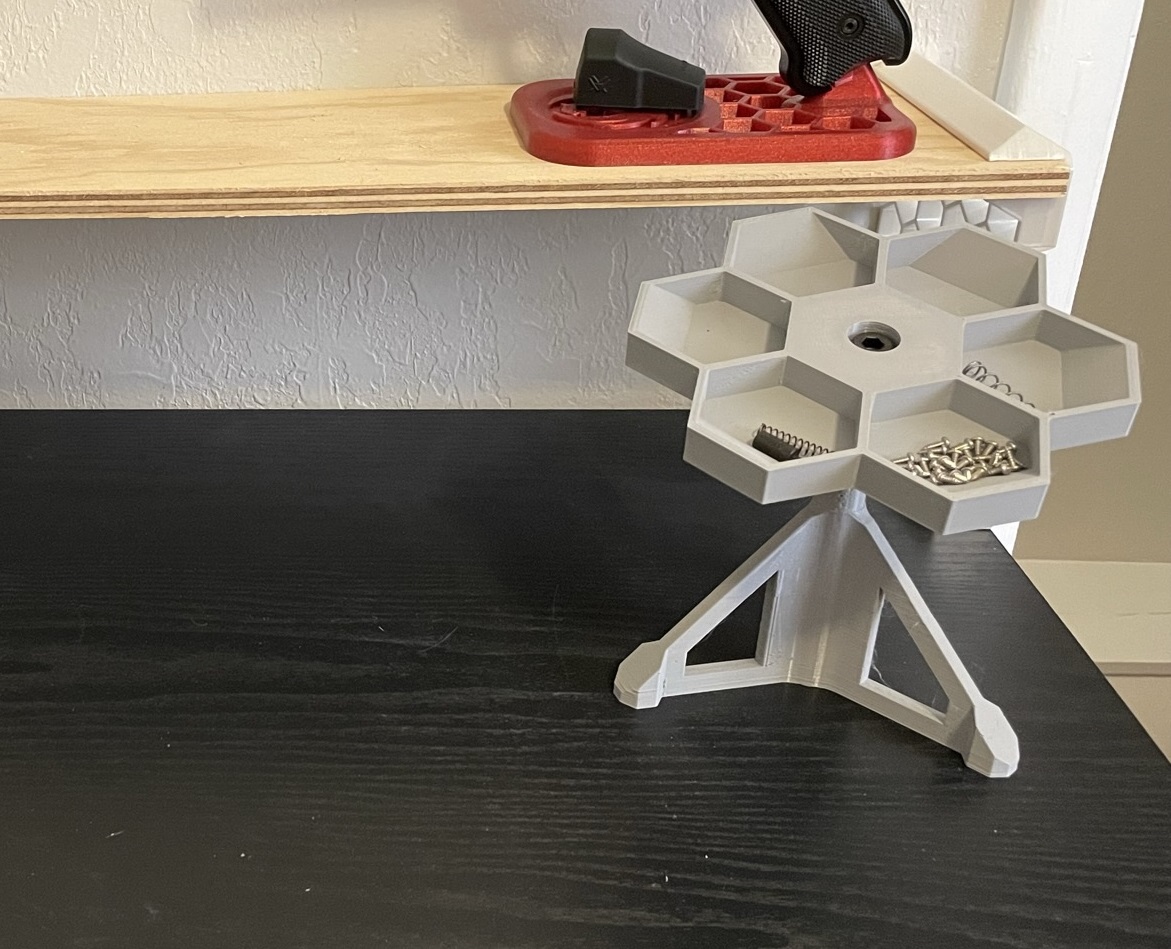 Desk flower small parts holder
