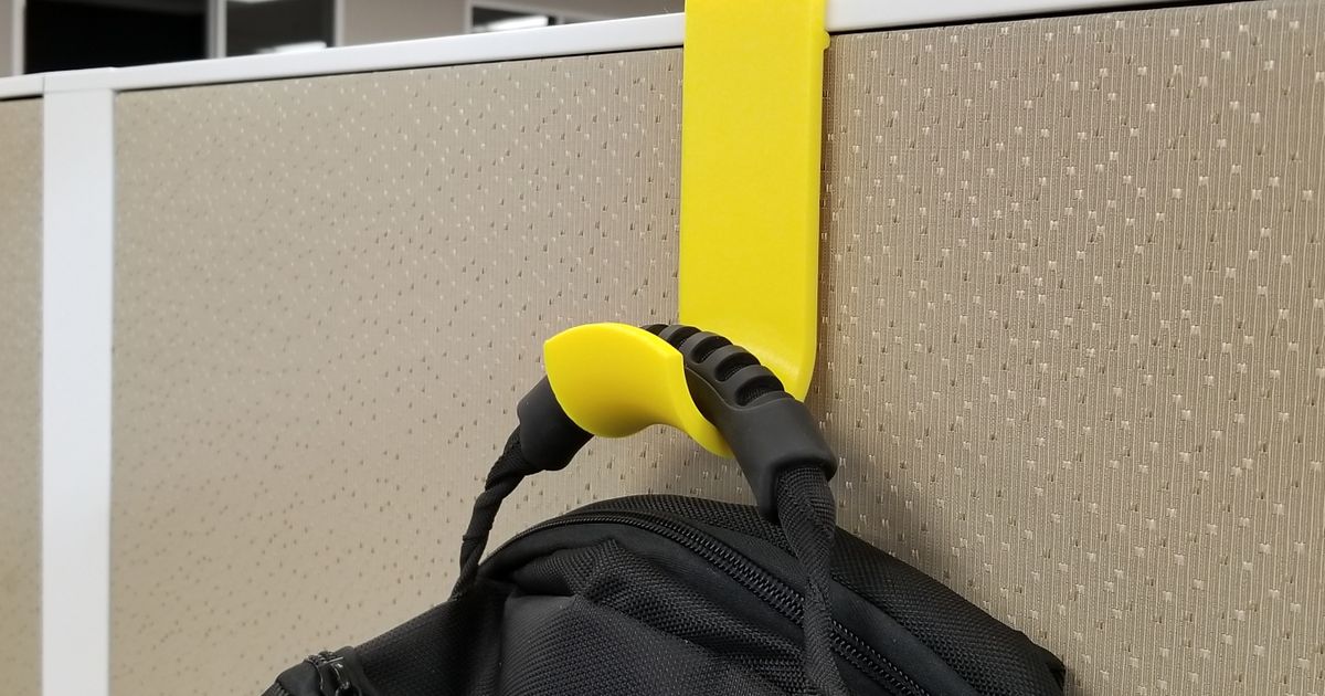 Heavy Duty 3" Cubicle Coat/Backpack Hook by disser Download free STL