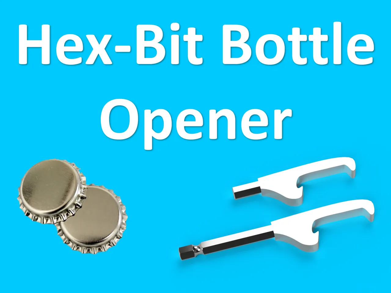 Hexagonal One-Hand Bottle Opener (Updated!) by quattro, Download free STL  model