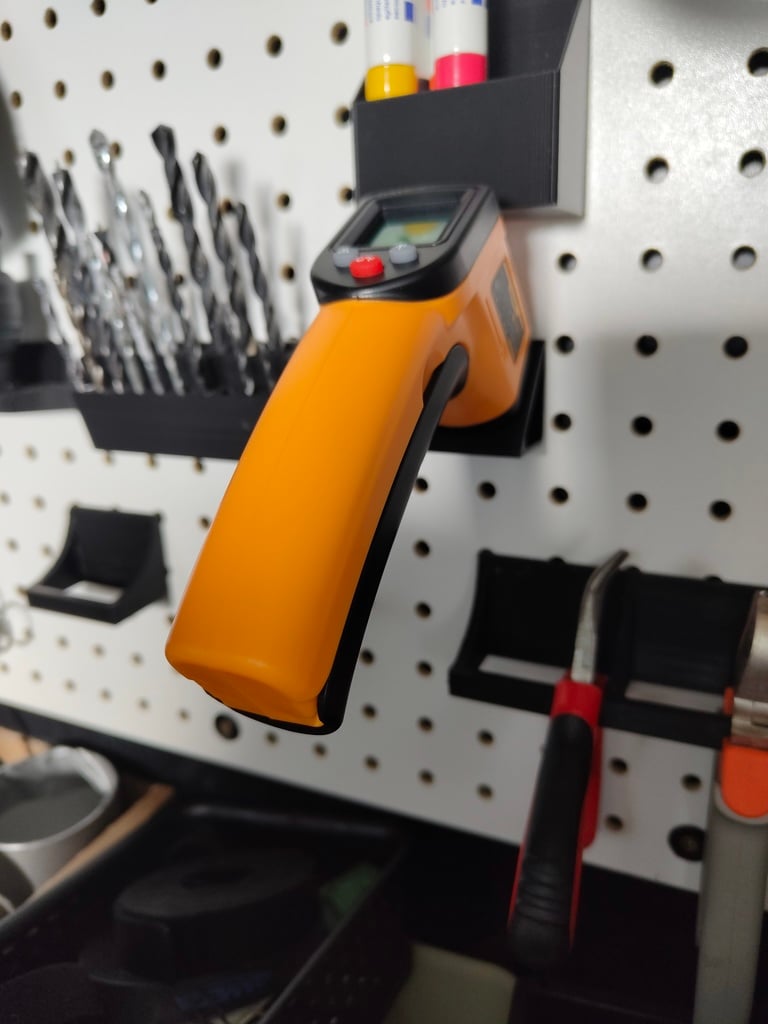 Simple Efficient Infrared Thermomenter Pegboard Mount