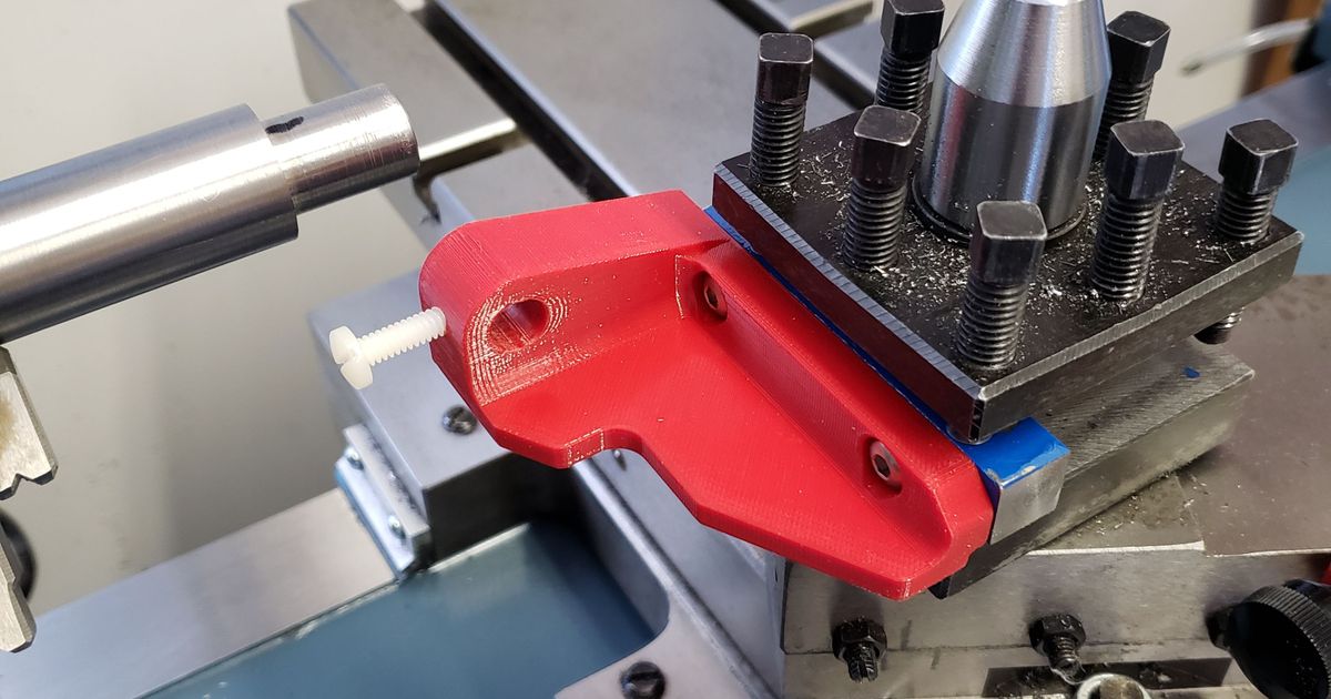 Lathe Tool Post Dial Indicator Holder by Dan Download free STL model