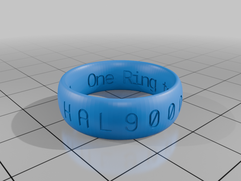 Ring HAL9000 - NovaMono-Schrift