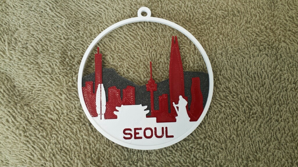 Christmas Ornament - Seoul Skyline