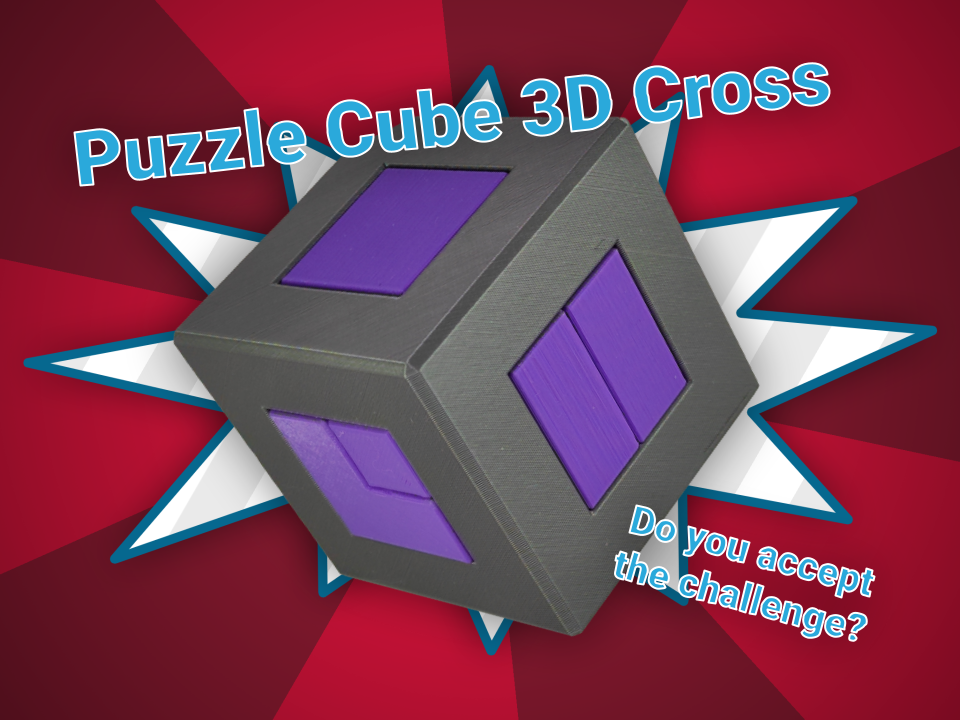 Puzzle Cube 3D Cross