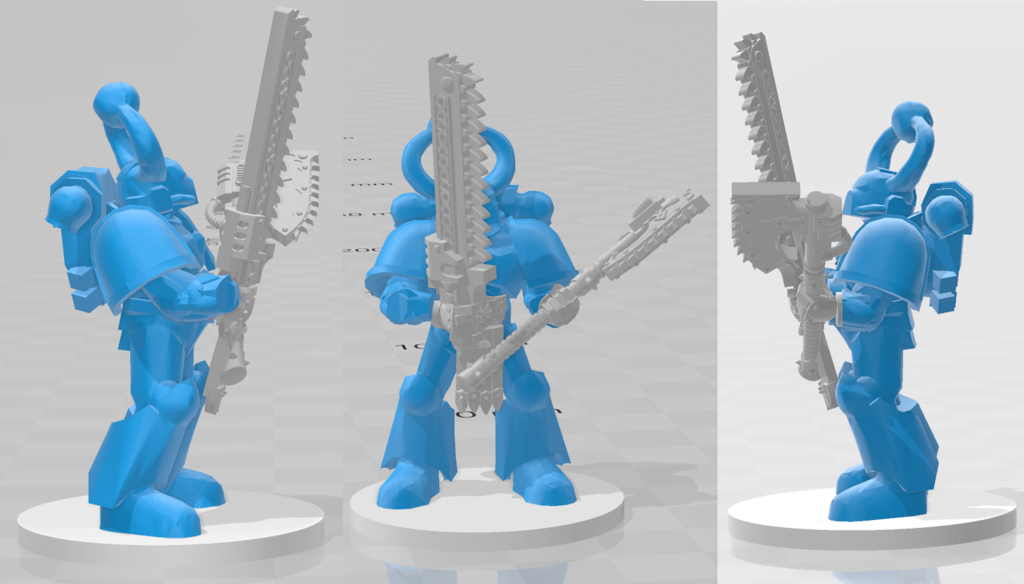 Push weapons for 90's Chaos Warriors - WH40k
