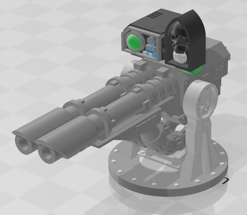 Dual Las cannon for Aegis base or Tarantula base - Wh40k