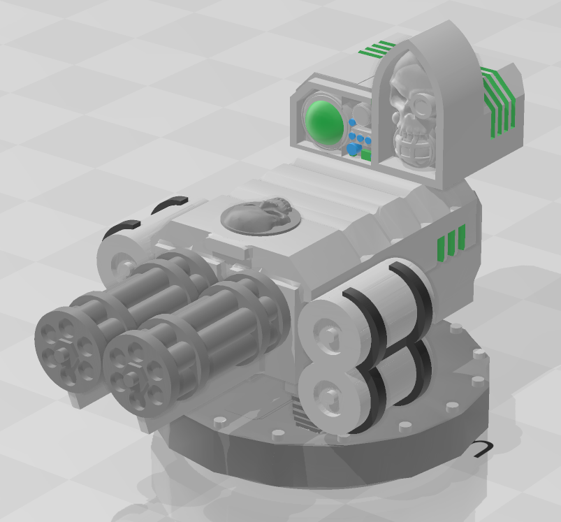 Gatling for Aegis base or Tarantula base - WH40k