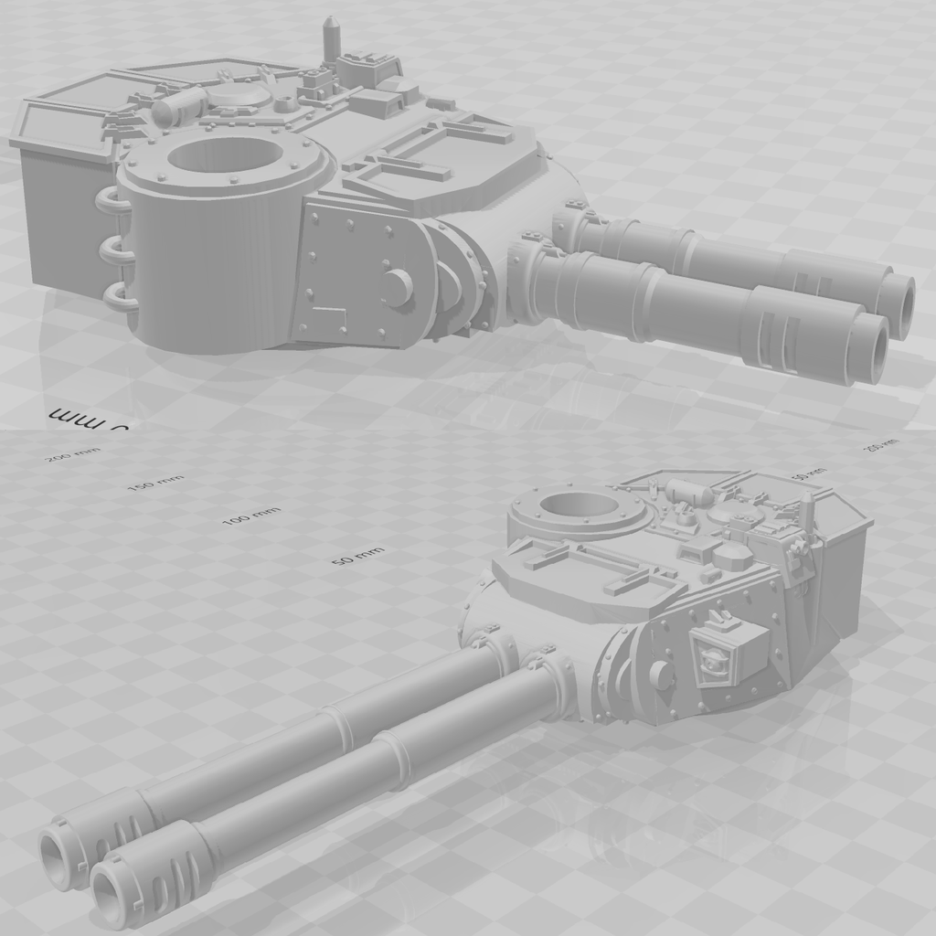 Alternative turret for Macharius with Battlecannon or Vanquisher - WH40k