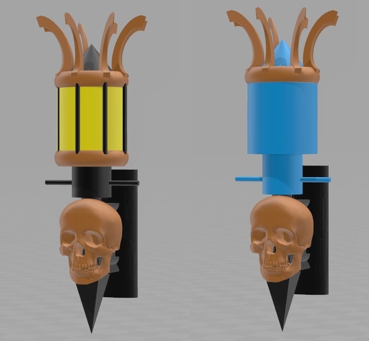 Gothic Lamp for buildings or Model Railroad Lamp conversion - WH40k
