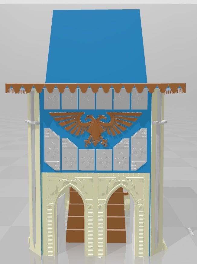 Chapel Dice Tower - strawberry box top - WH40k