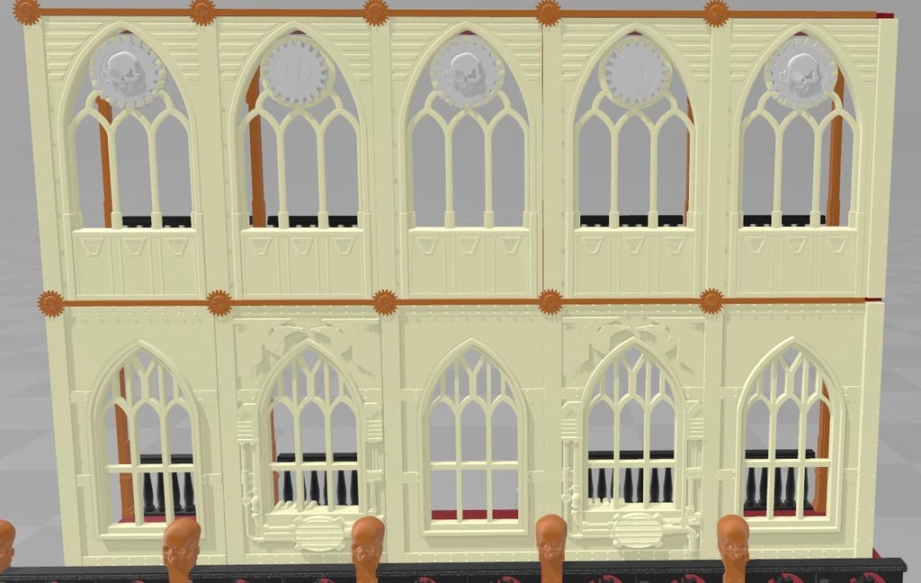 Cathedral Upper Wall and Windows - WH40k