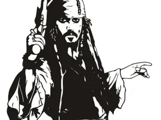Jack Sparrow wall decal by kubik241 | Download free STL model