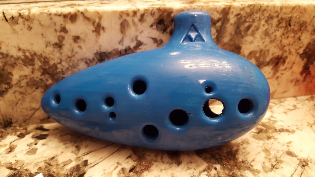 12 Hole Ocarina With Zelda Triforce