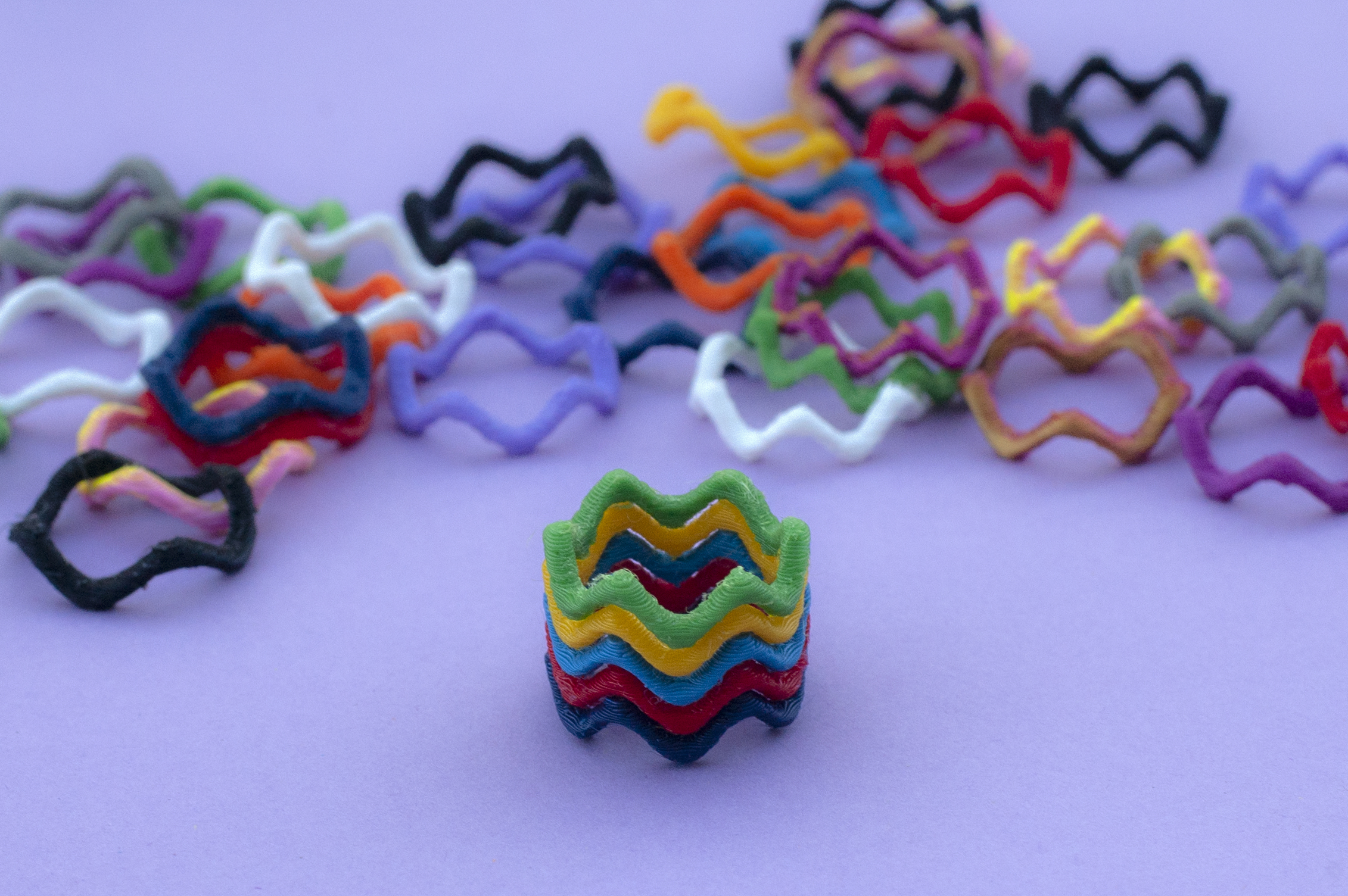 Miniatura 3 do modelo 3D Senoidal rings collection