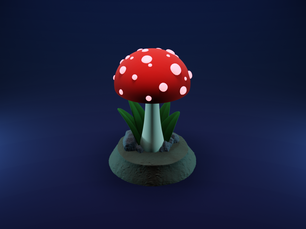 Glimmer Hollow Cap Mushroom – 3D Printable Fantasy Mushroom Terrain Decor for Tabletop and Display