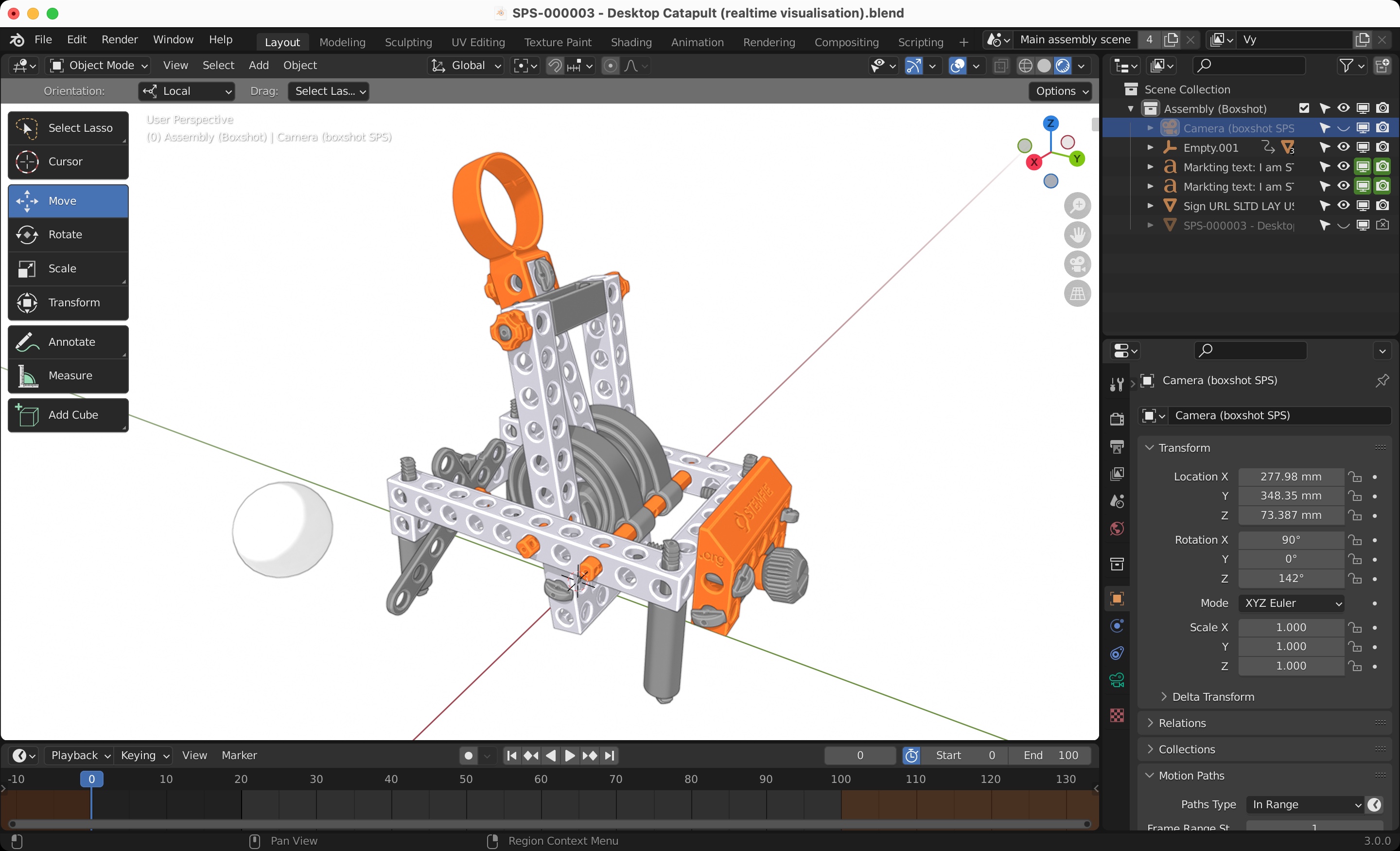STEMFIE Desktop Catapult by Stemfie3D Download free STL model