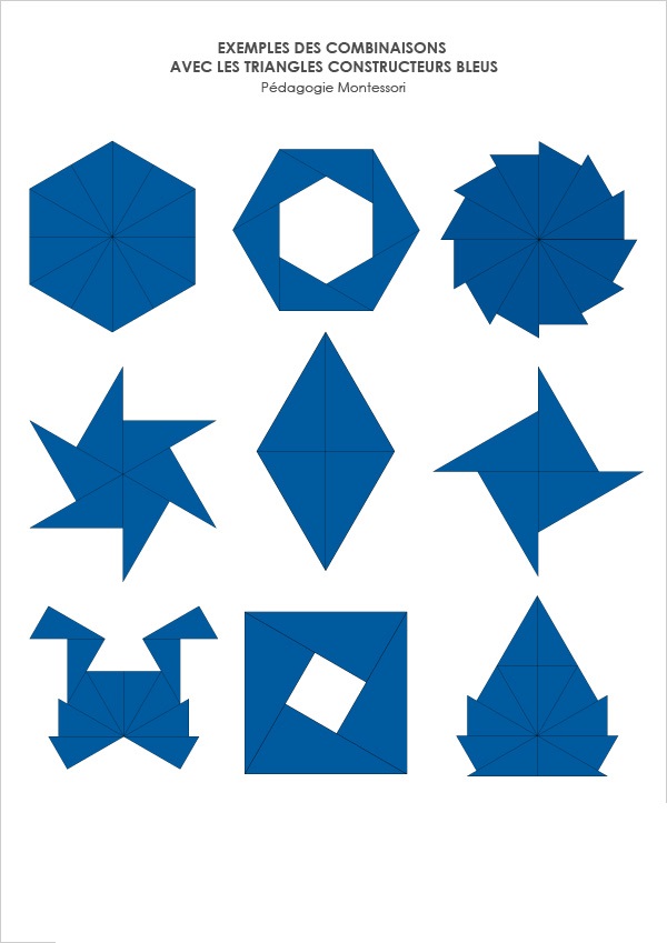 Miniatura 2 do modelo 3D Triangles constructeurs bleu Montessori