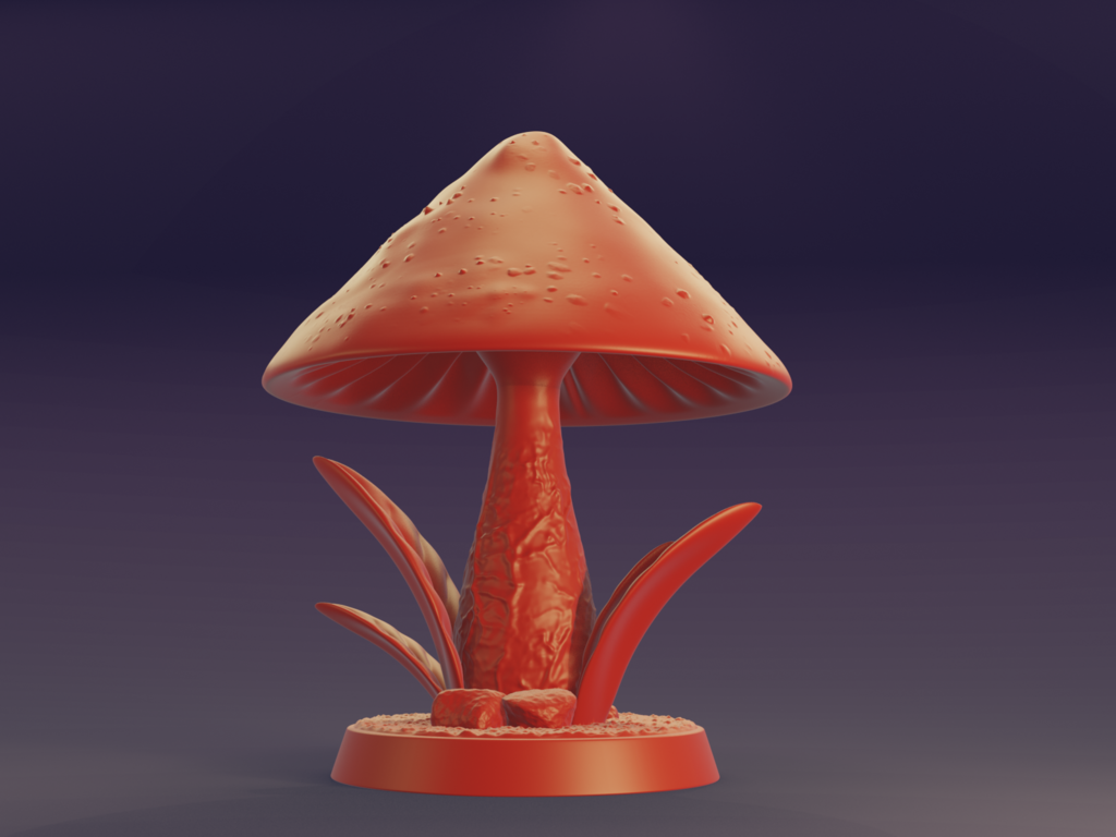Luminous Knoll Cap Mushroom – Fantasy Miniature for Tabletop, Dioramas & Displays