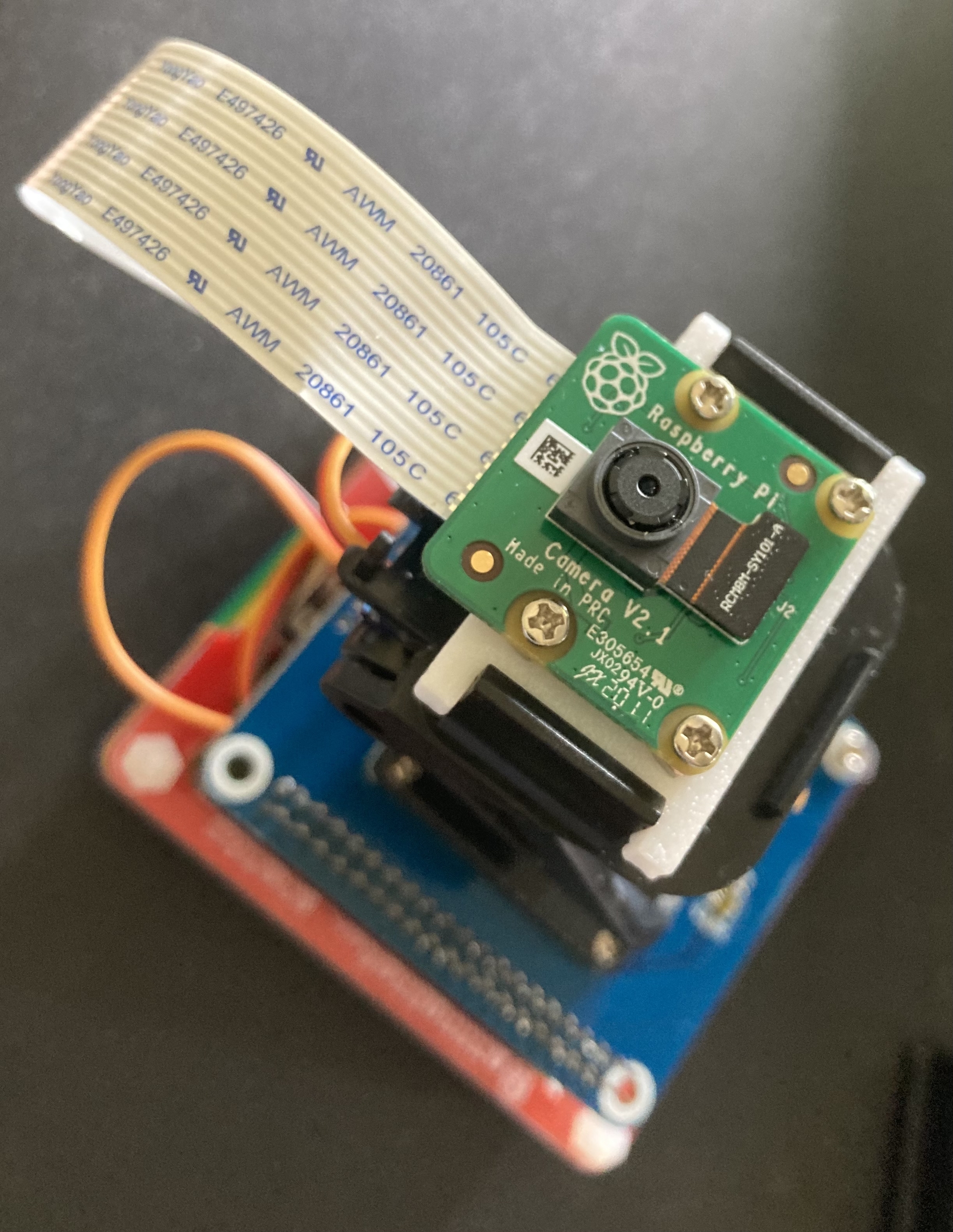 Pi Camera v2 Holder for DFRobot Pan-Tilt Module