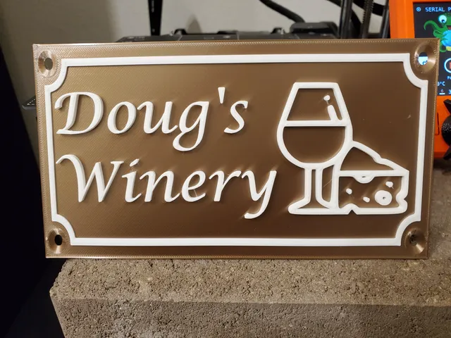 Wine Glass & Cheese Sign Template