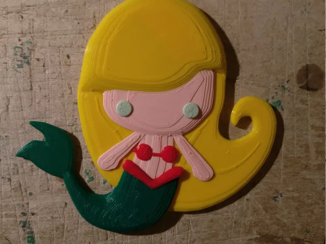 Multicolor mermaid without MMU