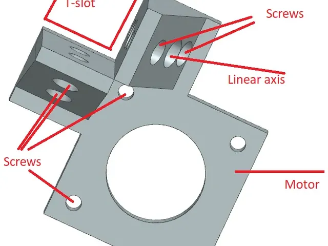 Nema 17 T-Slot Mount with linear axis mount
