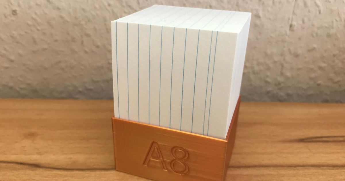 Index Cards Box DIN A8 for 200 Cards by Simon_i3 | Download free STL ...