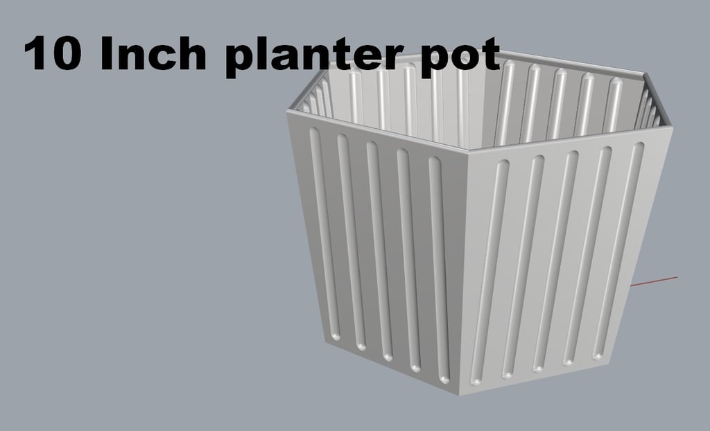 10 inch fluted planter