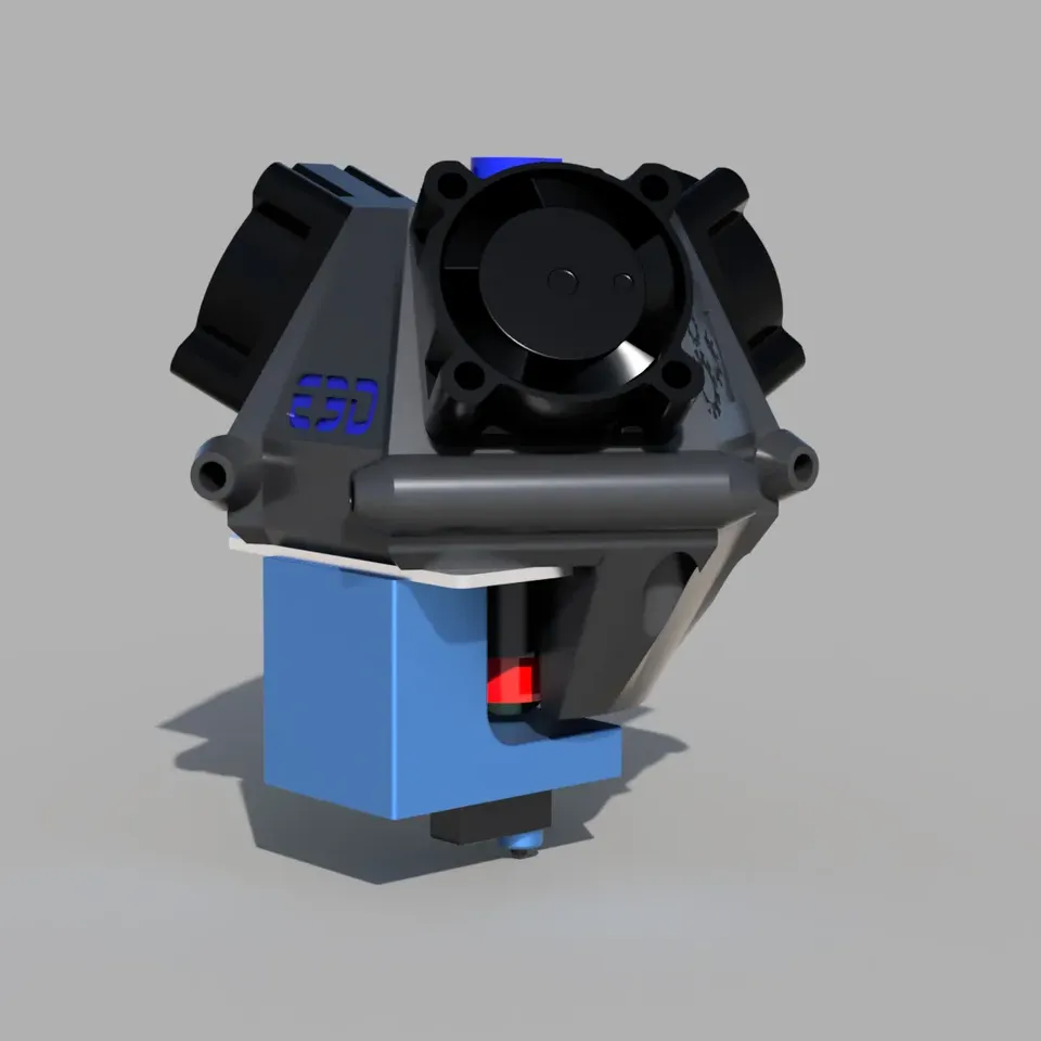 Delta effector for E3D Revo micro, with autolevel mount (opt.) by