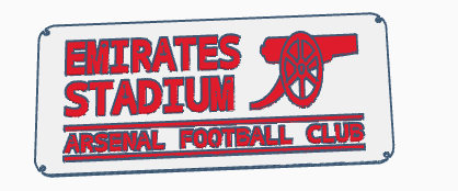 arsenal emirates stadium wall plaque