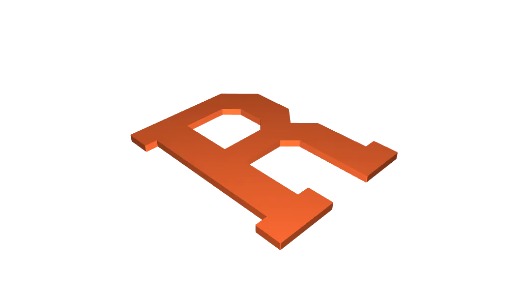 Alphabet Letter 'R' - Sport/School Colors by Art G | Download free STL ...
