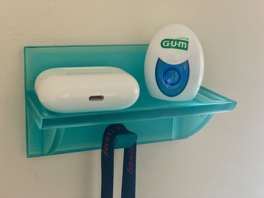 Tiny shelf and key strap holder