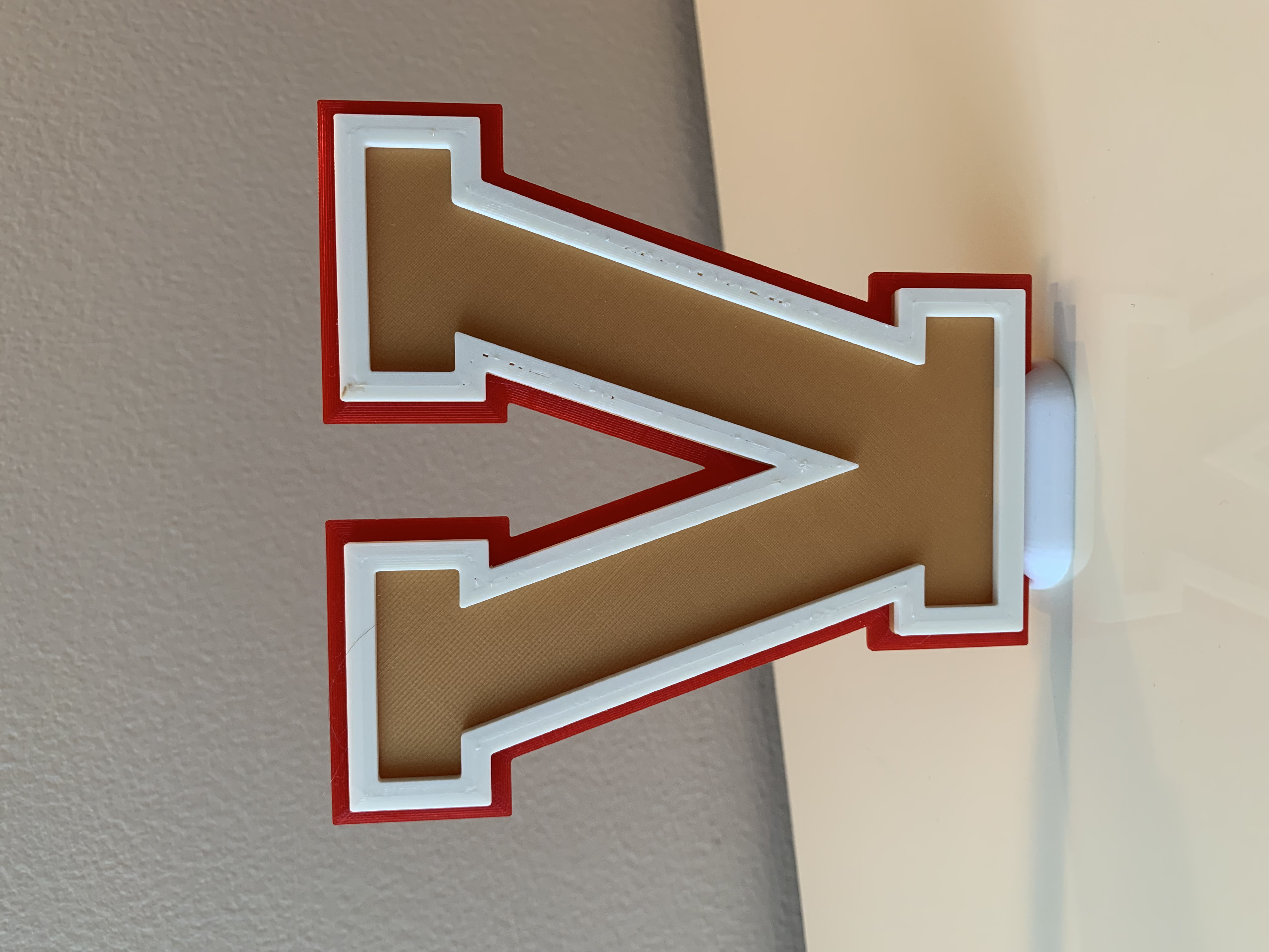 Alphabet Letter 'V' - Sport/School Colors