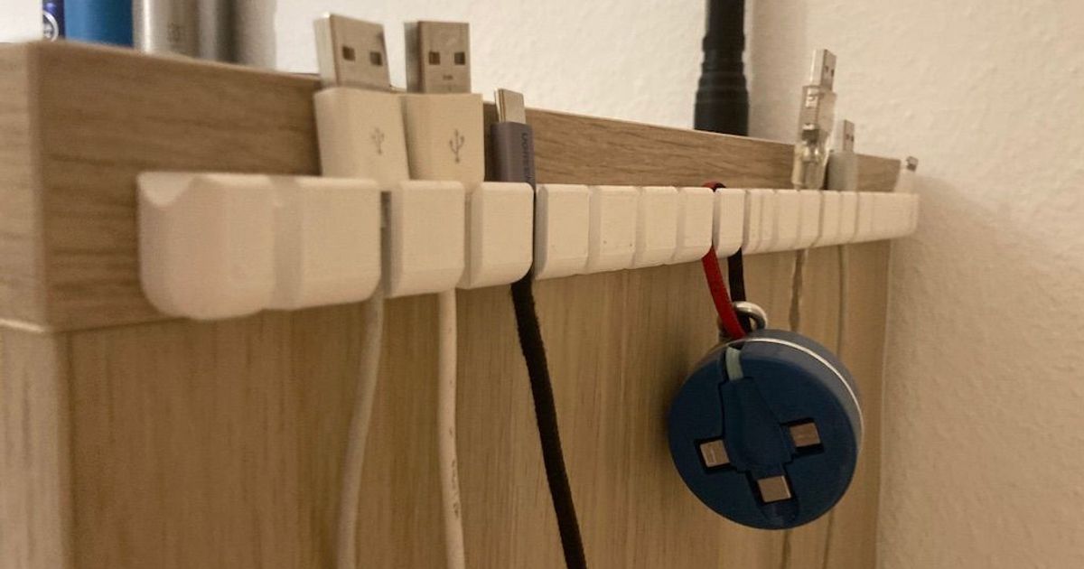 Cable holder for 18 cables perfect for IKEA Kallax by J_Technology ...