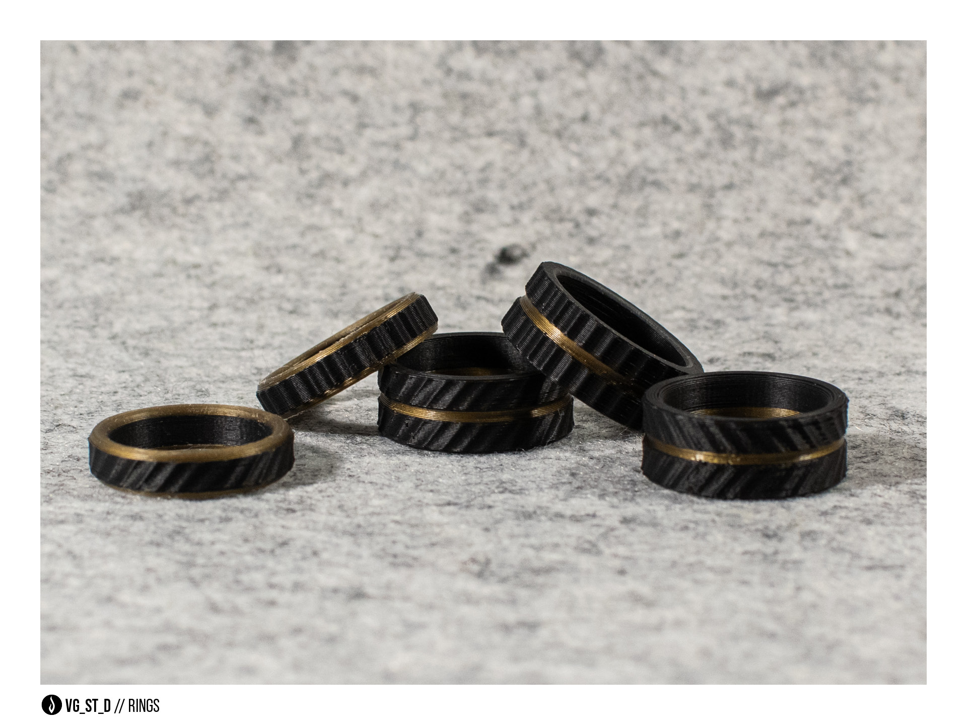 Textured Round Rings