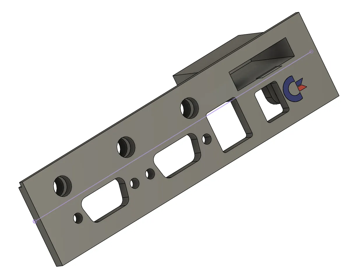 Side Panel for Commodore 64 Ultimate w/logo and recessed switches