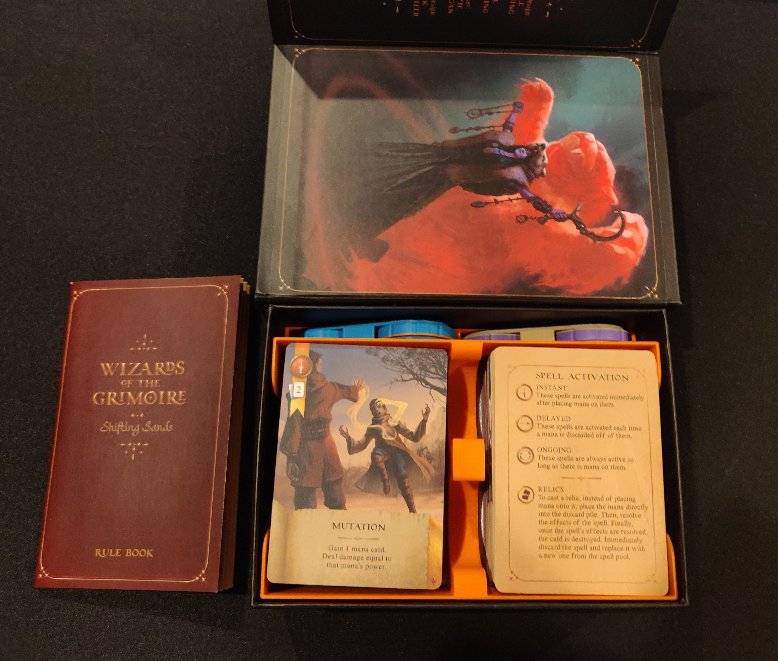 Wizards of the Grimoire board game insert