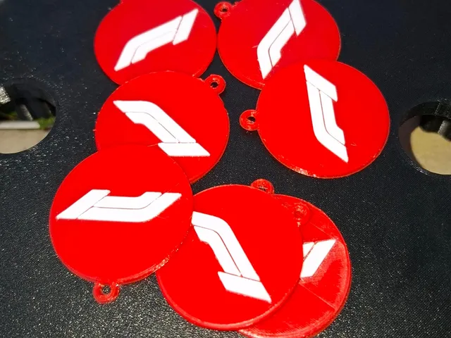F1 Logo Keychain 3D Model